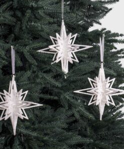 4D Snowflake Baubles - White (1 pc)