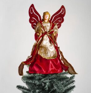 Angel Tree Topper - Red by Christmas Tree Malaysia