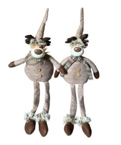 Bella and Belle Sitting Rudolph (Set of 2) by Christmas Tree Malaysia