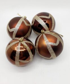 Coffee Baubles – Bronze (4 pcs) by Christmas Tree Malaysia
