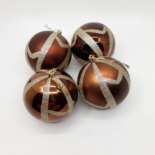 Coffee Baubles – Bronze (4 pcs) by Christmas Tree Malaysia