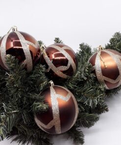 Coffee Baubles – Bronze (4 pcs) dimensions (1) by Christmas Tree Malaysia