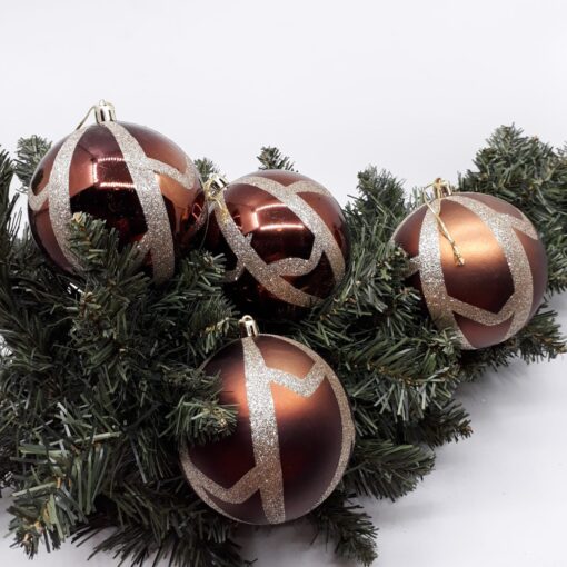 Coffee Baubles – Bronze (4 pcs) dimensions (1) by Christmas Tree Malaysia