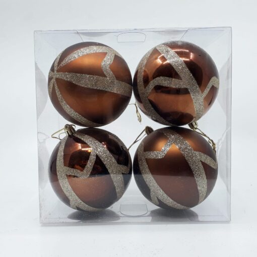 Coffee Baubles – Bronze (4 pcs) dimensions (2) by Christmas Tree Malaysia