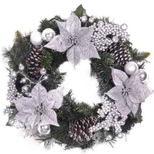 Eira Wreath - Silver by Christmas Tree Malaysia
