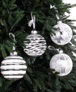 Frolicsome Baubles - White (9 pcs) by Christmas Tree Malaysia
