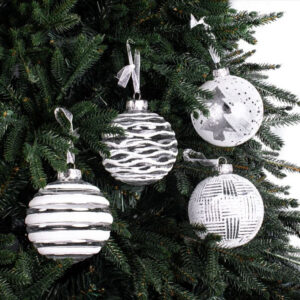 Frolicsome Baubles - White (9 pcs) by Christmas Tree Malaysia