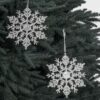 Giant Snowflake Baubles - Silver by Christmas Tree Malaysia