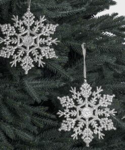 Giant Snowflake Baubles - Silver by Christmas Tree Malaysia