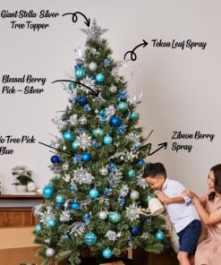 Giant Stella Tree Topper - Silver dimensions (1) by Christmas Tree Malaysia