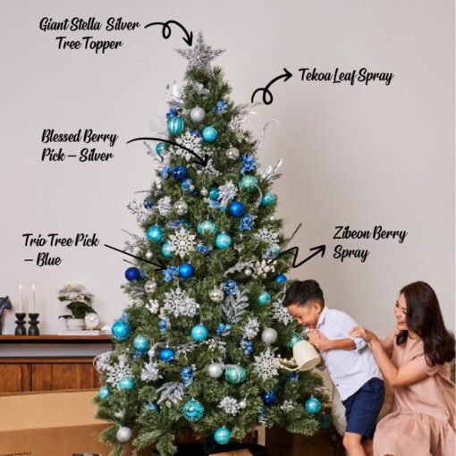 Giant Stella Tree Topper - Silver dimensions (1) by Christmas Tree Malaysia