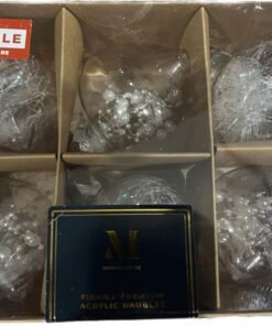 Jocund Baubles - White (6 pcs) dimensions (1) by Christmas Tree Malaysia