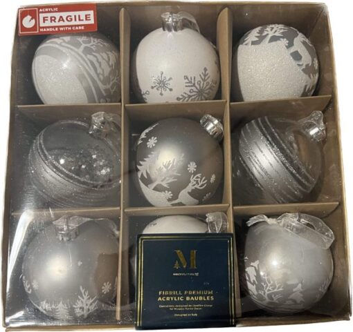 Larking Baubles - Silver dimensions (1) by Christmas Tree Malaysia