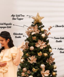 Magnolia - Champagne Gold dimensions (1) by Christmas Tree Malaysia