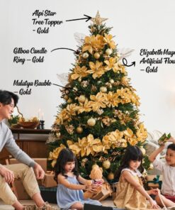 Malatya Baubles - Gold dimensions (1) by Christmas Tree Malaysia