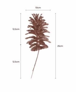 Merari Pine Cone – Rose Gold dimensions (3) by Christmas Tree Malaysia