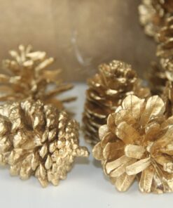 Mini Pine Cones - Gold dimensions (2) by Christmas Tree Malaysia