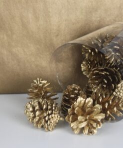 Mini Pine Cones - Gold dimensions (4) by Christmas Tree Malaysia
