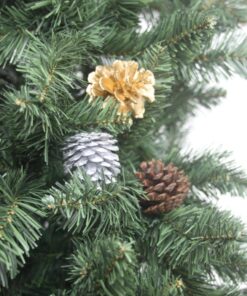 Mini Pine Cones – Silver dimensions (3) by Christmas Tree Malaysia