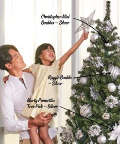 Morty Poinsettia - Silver dimensions (1) by Christmas Tree Malaysia