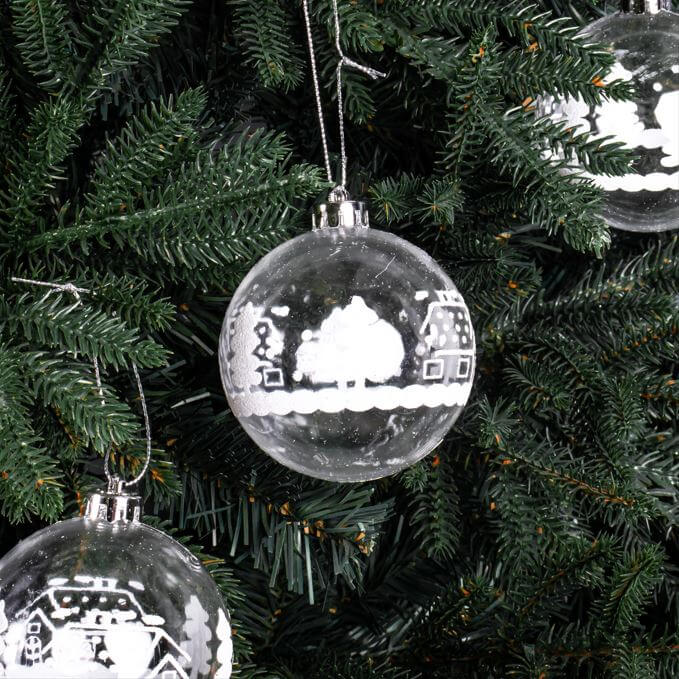 Nativity Baubles - White (6 pcs) by Christmas Tree Malaysia