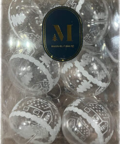 Nativity Baubles - White (6 pcs) dimensions (1) by Christmas Tree Malaysia