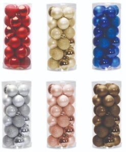 Palline Foundation Baubles - 4 Colours, 8cm (24 pcs) dimensions (6) by Christmas Tree Malaysia