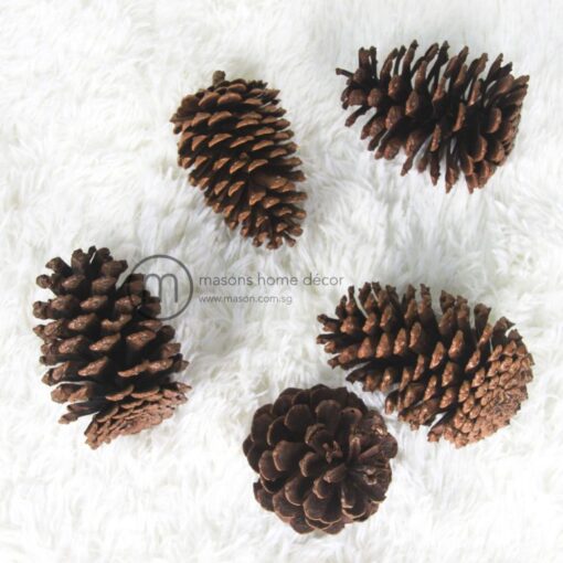 Pine Cones (6 pcs) dimensions (2) by Christmas Tree Malaysia