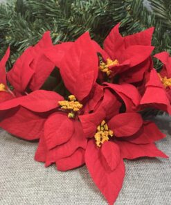 Poinsettia Bunch - Red dimensions (3) by Christmas Tree Malaysia