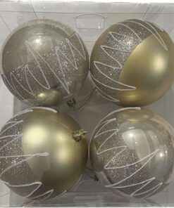 Rize Baubles - Gold dimensions (1) by Christmas Tree Malaysia