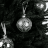 Mirthful Glass Baubles Silver